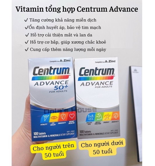 Bộ sản phẩm vitamin tổng hợp cho người lớn (dùng cho cả Nam và Nữ)