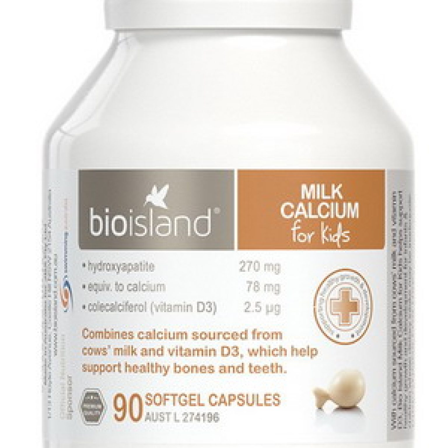 Viên sữa canxi Bio island Calci milk 90 viên - mẫu mới 2017