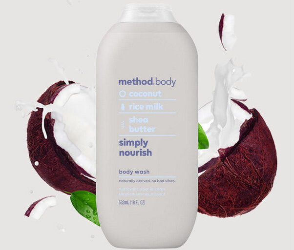 Sữa tắm dưỡng ẩm Method Simply nourish (sữa tắm Method Xám)
