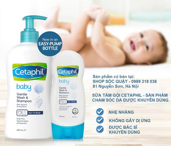 Sản phẩm cetaphil tắm gội cho bé - An toàn, không gây kích ứng da