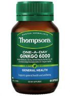 Viên uống bổ não, tuần hoàn máu não Thompson's Ginkgo 6000 lọ 60 viên