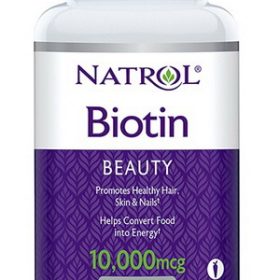 Viên uống mọc tóc Natrol Biotin 10.000 mcg - hỗ trợ tóc đẹp, móng khỏe