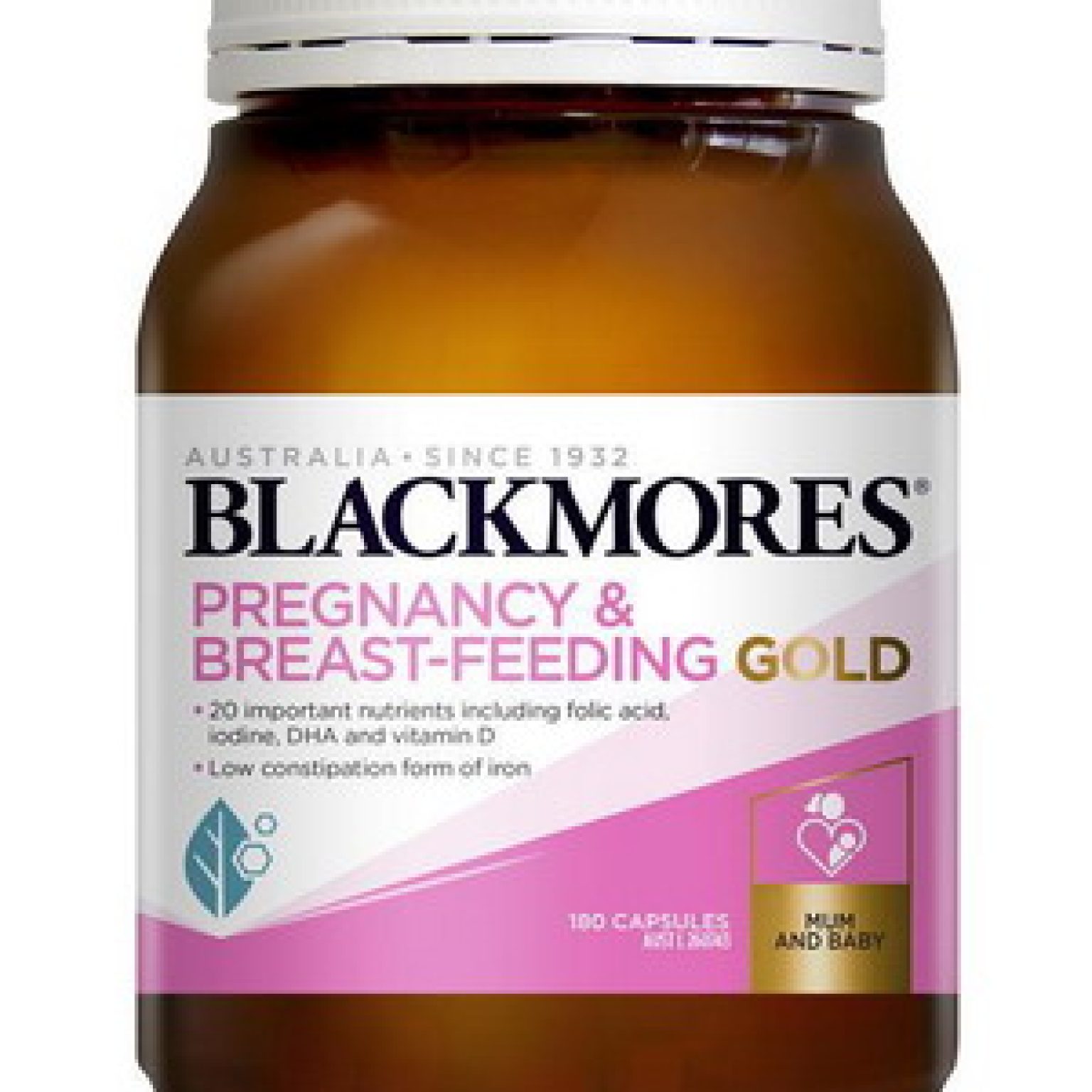 Vitamin Blackmores bầu Pregnancy & Breast-Feeding Gold mẫu mới 2020